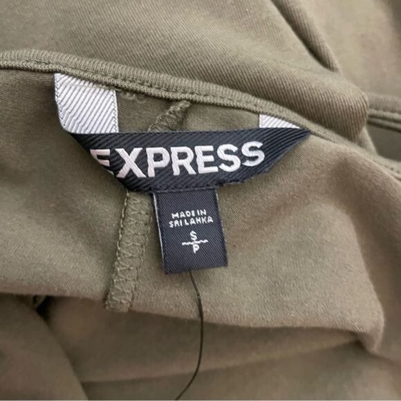 Express Olive Green Fit n' Flare Fairy Dress Womens Size S - Picture 6 of 8